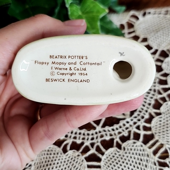 👉*RARE VTG* BESWICK BEATRIX POTTER FLOPSY MOPSY COTTONTAIL FIGURE 1954 ~ MINT!! - Picture 3 of 6